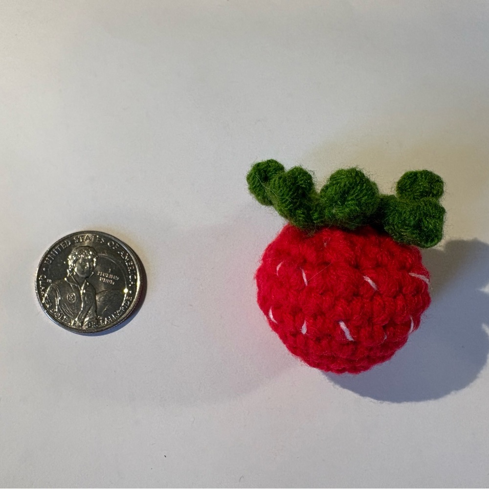 Handmade Red Crochet Strawberry